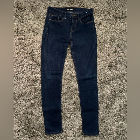 Express Mid Rise Stretch Jean Legging - Picture 1 of 7